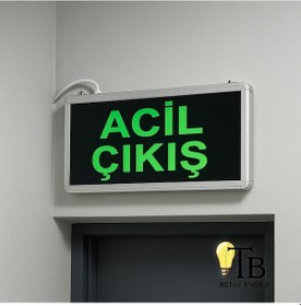 Resim Venso Acil Çıkış Işıldak Led Exit Tabela Çift Yönlü Acil Aydınlatma Armatürü 2 Adet 2 Adet 
