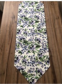 Resim Lila Çiçek Desenli Runner Çok Renkli 