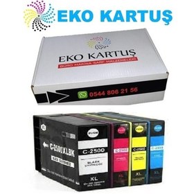 Resim Eko Kartuş Canon Maxify MB-5350 4 Renk PGI-2500 Xl Uyumlu Kartuş 