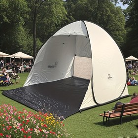 Resim Outdoor Piknik, Plaj ve Çim için Bir Saniyede Açılan Kamp Çadırı - Kurulumu & Katlaması Kolay, İki veya Üç Kişilik 
