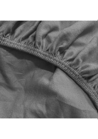 Resim %100 Pamuklu Flanel Pazen Kumaşından Çift Kişilik Nevresim Takımı 180x200+25 Lastikli Çarşaf Gri 