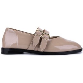 Resim Tamer Tanca Kadın Hakiki Deri Vizon Rugan Babet Ayakkabı 899 12625 Bn Ayk Sk25-26 Vızon Krsk Rgn VIZON 