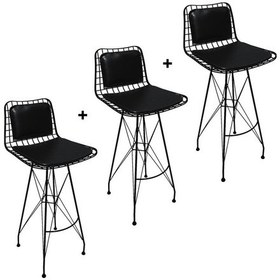 Resim Knsz masa sandalye takımı hem105zengin grisyh 120*040 3 sandalye syhsyh sırt minderli 