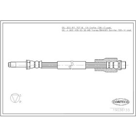 Resim CORTECO 19036133 Fren Hortumu Arka Mercedes Sprinter 4.6 T 06- 411 Cdi (470Mm) (WC736921) 