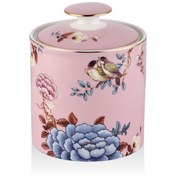 Resim Lamedore 1LIN-CA014M Kavanoz Floral Pink Medium Canister With Lid 12x15 cm 