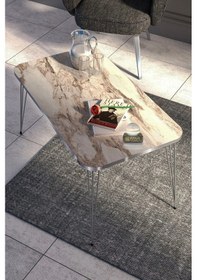 Resim Uslucan Alışveriş Orta Sehpa Kare Gümüş Efes Tel Çok Renkli 