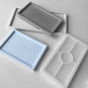 Resim DIY El Sanatları için Silikon Reçine Kalıpları Seti, 1 Parça Düzensiz Dikdörtgen Mücevher Tepsisi Döküm Kalıbı, El Yapımı Kristal Epoxy Dekoratif Reçine Sanatı, Süs Eşyası Yapımı için Yeniden Kullanılabilir Silikon Zanaat Kalıbı 
