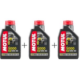 Resim Motul 5000 10W-40 Motorsiklet Yağı 3 x 1 L 