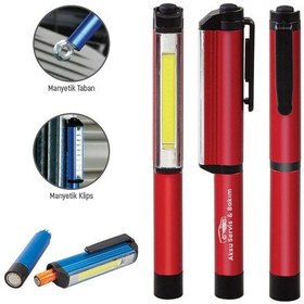 Resim Firmalara Özel Logolu 5110 Kırmızı Metal Penlight & El Feneri-5 A 