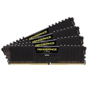 Resim Corsair 32 GB (4x8GB) Vengeance LPX DDR4 3200 mHz CL16 Quad Kit Siyah RAM Corsair