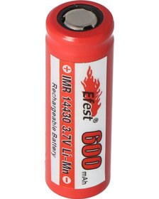 Resim Efest Imr 14430 600 Mah 3.6V - Pozitif Kutup Düz 3.7V li-Ion Pil Boyutlar 42.63x14.4MM 