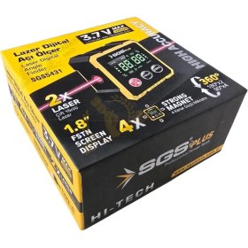 Resim Sgs Mıknatıslı Çift Yönlü Lazer Açı Ölçer - 1.8" Ekran - Type-C Şarj 