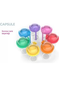 Resim Lacivert 450 ml ve 100 ml Kaşıklı Yoğurt Kabı Seti 