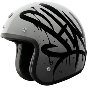 Resim TORC T-50 Del Mar Wild One Açık Motosiklet Kaskı Gri Siyah 