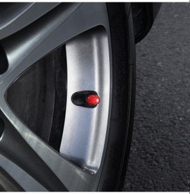 Resim Dianziye Abs Rhineştonlu Lastik Valf Kapağı, 4 Adet Kırmızı, Dirt Ve Sızıntıdan Koruma, Evrensel Uyumlu Arabalar, Motosikletler İçin 