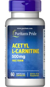 Resim Puritan's Pride Acetyl L-Carnitine Hcl 500 mg 60 Caps 