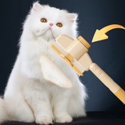 Resim 1 adet PetPro Kendinden Temizleyen Kedi ve Köpekler için Kendinden Temizleyen Pet Bakım Tarak - Kene Giderme, İnce Dişli Tarama Fırçası, Dayanıklı Plastik Malzeme, Tüm Kedi Irkları için Uygun 
