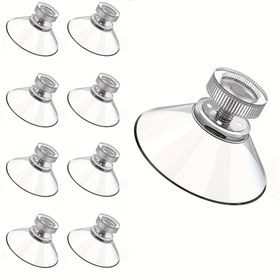 Resim Mini Emme Kupası, 32mm/1.26" Emme Kupası ile M4 Vida Şeffaf PVC Emme Kupası Pedüllü Süper Güçlü Emme Kupası Emme Kupası Cam Emme Kupası ile Somun Banyo Duvarları, Pencereler, Araba Perdeleri, Pratik saç tokası, Kullanışlı saç tokası 