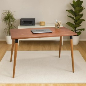 Resim Doğal Ağaç Masif Kütük Masa Ahşap Çalışma Masası Ofis Masası 60CM x 90CM ( Ağaç Ayak ) 
