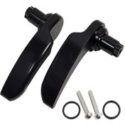 Resim Geeroyoo Alüminyum Alaşımlı Motosiklet Saddle Bag Kilit Seti Kapak Açma Kolu Montaj Aksesuarları Jzr-gy Siyah 