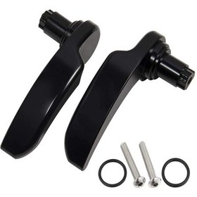 Resim Geeroyoo Alüminyum Alaşımlı Motosiklet Saddle Bag Kilit Seti Kapak Açma Kolu Montaj Aksesuarları Jzr-gy Siyah 