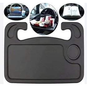 Resim 42x28 Direksiyon Sehpası Araç İçi Yeme İçme Sehpa Tepsisi Araç İçi Laptop Masası Araç Tepsisi 