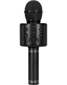 Resim Dofolink Siyah Bt Kablosuz Mikrofon Ve Hoparlör Kombinasyonu, Üç Katlı Gürültü Azaltma, Tf Kart Desteği, Profesyonel Karaoke Deneyimi, Çok Cihaz Uyumlu 