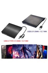 Resim MultiZone Harici DVD RW Taşınabilir Ultra İnce USB 3.0 Type-C CD/DVD Yazıcı Okuyucu 