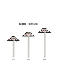 Resim Ulzyvf Çok Amaçlı Metal Cetvel - 10/15/20 İnç, 1mm Doğruluk Açı Ölçer 