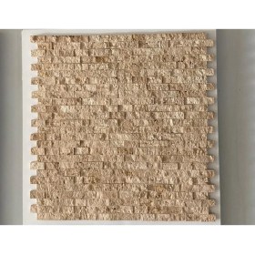 Resim Mermer Klasik Denizli Traverten Patlatma Mozaik Doğal Taş Duvar kaplama 