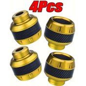 Resim Hightower 4 Adet Altın Alüminyum Motosiklet Çarpışma Koruyucusu Fork Ve Lastik Korumalı 