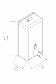 Resim KG-GOLDPAPER 304 Kalite Paslanmaz Krom 1000 Ml Üstten Doldurmalı Köpük Sabun Dispanseri Aparatı Dmt1088 