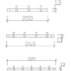 Resim Tema Prima Set 3’Lü Askılık Krom 74303 