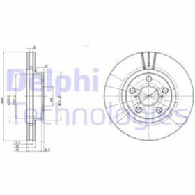 Resim DELPHI BG3347 FREN DİSKİ ÖN AVENSIS 97- HAVALI 260mm 