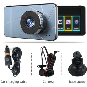 Resim EXVOL Park Kameralı 4'' 1080p Full Hd Dokumatik Araç Içi Yol Kayıt Kamerası 