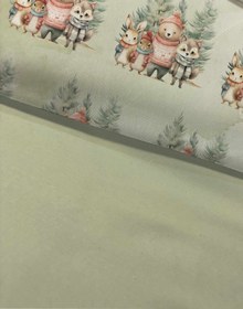 Resim Evmila Sevimli Hayvanlar Desenli Nevresim Takımı - 160x220cm Nevresim +50x70cm Yastık Kılıfı+100x200cm Çarşaf 