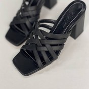 Resim Mida Shoes Y926 Siyah Deri Topuklu Ayakkabı 
