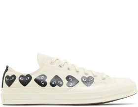 Resim Chuck Taylor All Star 70 Ox Comme des Garcons PLAY Multi-Heart Milk 