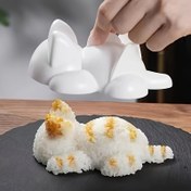 Resim 1 adet WhimsyCat Yaratıcı Kedi Şeklinde Suşi Kalıbı, DIY Suşi Yapımı için Plastik Japon Pirinç Kalıbı, Mutfak Tutkunları için Eğlenceli Mutfak Aletleri 