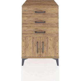 Resim Kronos Komodin 3 Çekmeceli 2 Kapaklı 60X59X96 Çam-Çam 