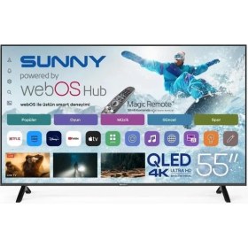 Resim Sunny SN55QMN252 55" 140 Ekran Uydu Alıcılı 4K Ultra HD webOS Smart QLED TV 