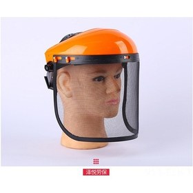 Resim Xindoker Turuncu Üstlü Çelik Tel Ağ Maskesi - Bahçe Budama, Kesme İşleri İçin Göz Ve Yüz Koruyucu, Saçma Koruyucu Güvenlik Maskesi 