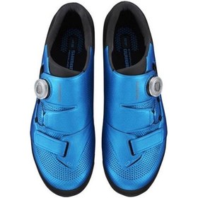 Resim Shimano Sh-Xc502 Boa Kilitli Spd Mtb Bisiklet Ayakkabısı Mavi Mavi - Siyah 