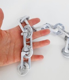 Resim Angel Çanta Aksesuar 40 Cm Akrilik Zincir Gri Tonlu 