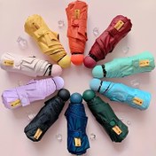 Resim 6-Rib Mini Kapsül Şemsiye, UV Koruma Katlanır Şemsiye, Moda ve Rahat Seyahatler için Temel, Yuvarlak Baş Tasarımı ile Manuel Açma, Pratik Taşınabilir Açık Şemsiye, Hediye Olarak Seçilebilir 