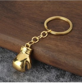 Resim Fochsia Altın Renk Boks Eldiveni Anahtarlık Üç Renk Seçenekli Araç Anahtarlığı Spor Hediyelik 