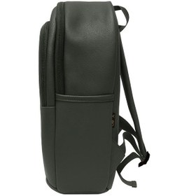 Resim Yuga Suni Deri Dört Gözlü Sırt Çantası Yeşil Yeşil 