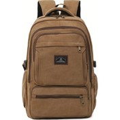Resim Fochsia Erkek Ve Kadın Dayanıklı Bej/kahverengi Okul Sırt Çantası - Laptop Bölmeli Kahverengi 