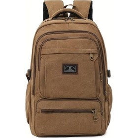 Resim Fochsia Erkek Ve Kadın Dayanıklı Bej/kahverengi Okul Sırt Çantası - Laptop Bölmeli Kahverengi 