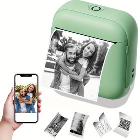 Resim Taşınabilir Termal Yazıcı, Anında Baskı, iOS/Android Cihazlarıyla Uyumlu, Kablosuz, Şarj Edilebilir Lityum Pil, USB Güçlü, Fotoğraflar, Etiketler, Notlar ve Daha Fazlası İçin 